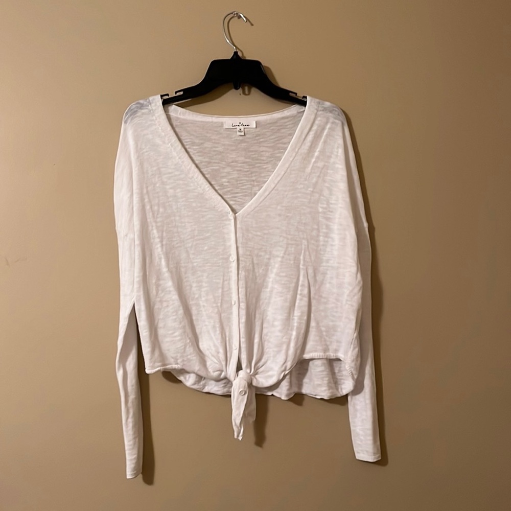 white sweater